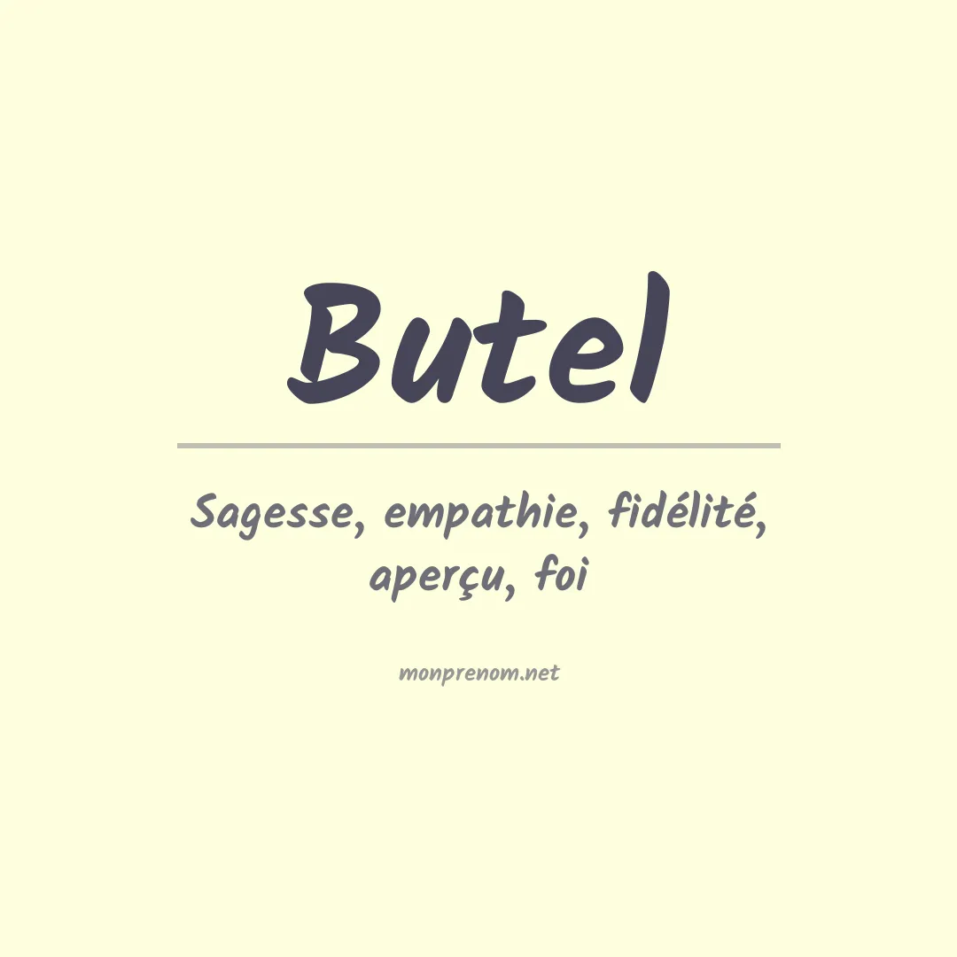 Signification du prénom Butel