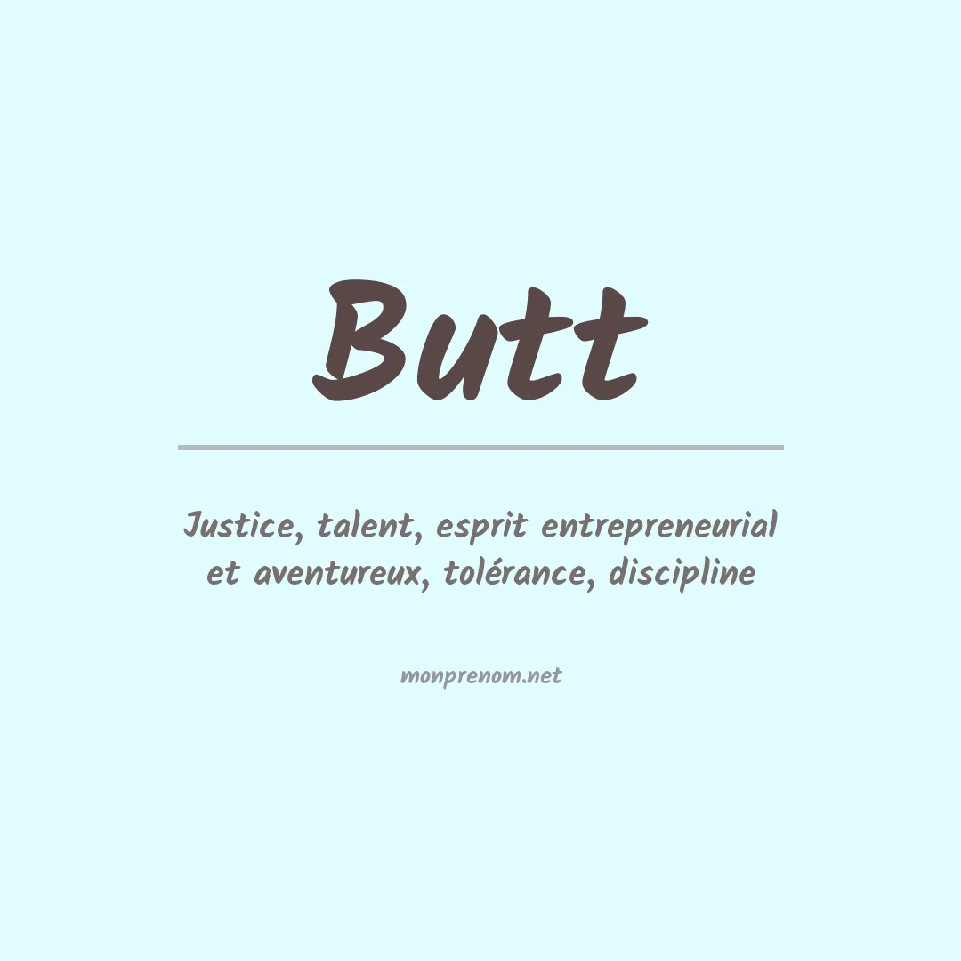 Prénom Butt