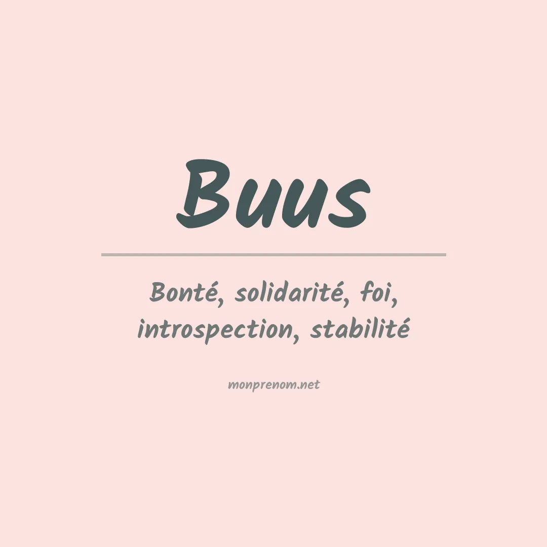 Prénom Buus