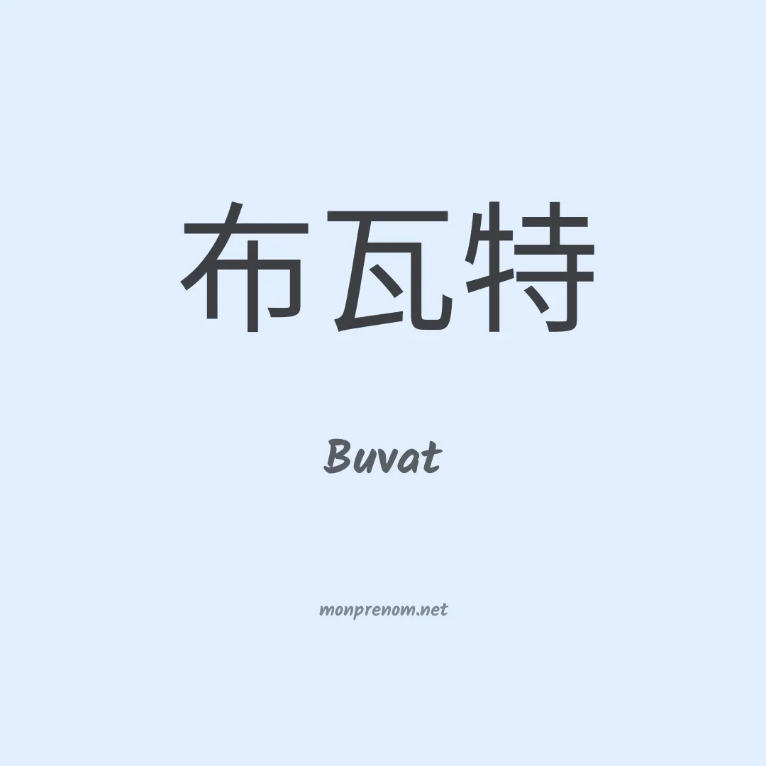Buvat en chinois