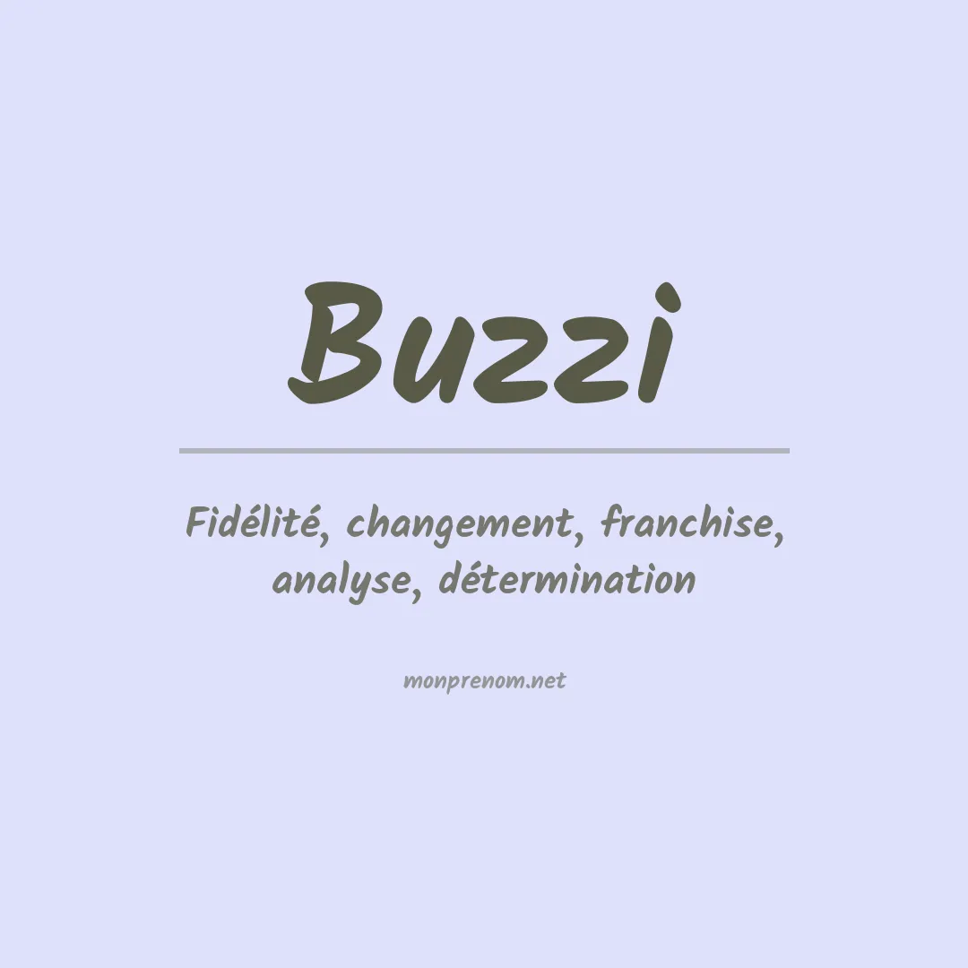 Prénom Buzzi