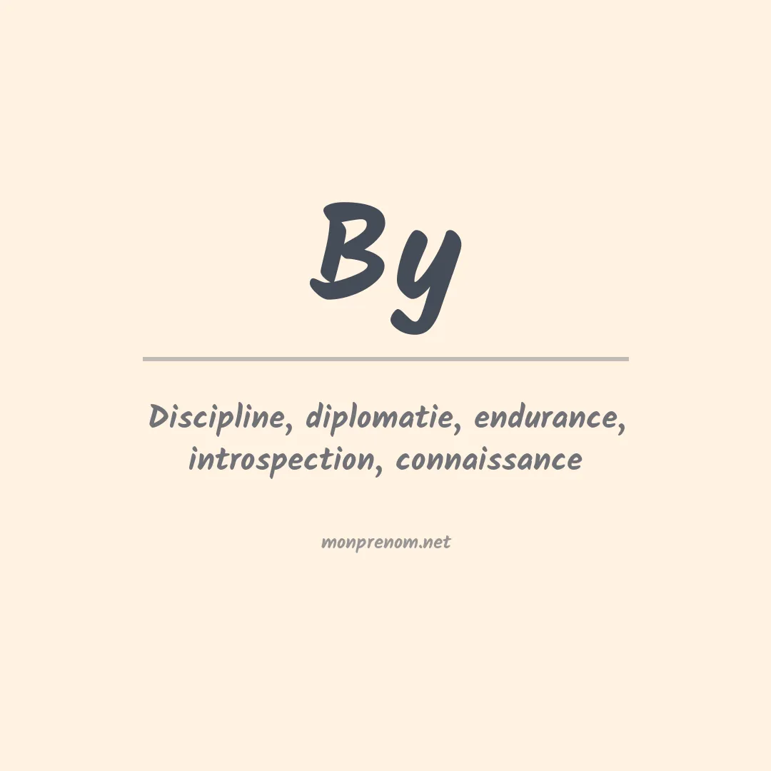 Signification du prénom By