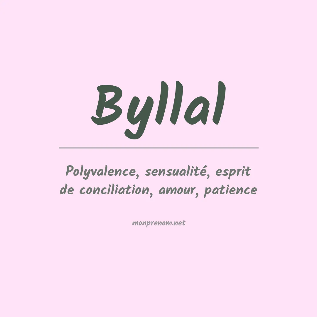 Signification du prénom Byllal