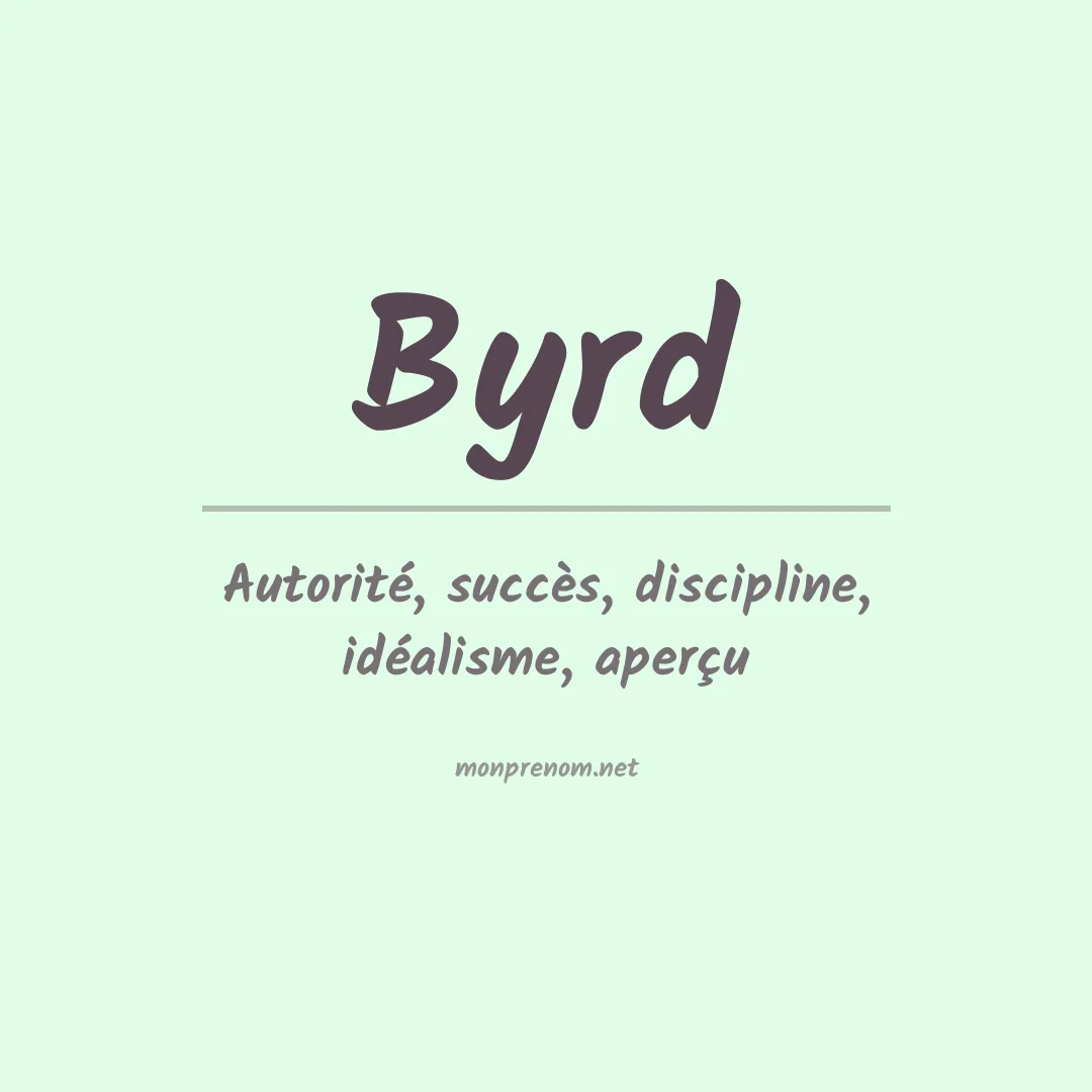 Prénom Byrd
