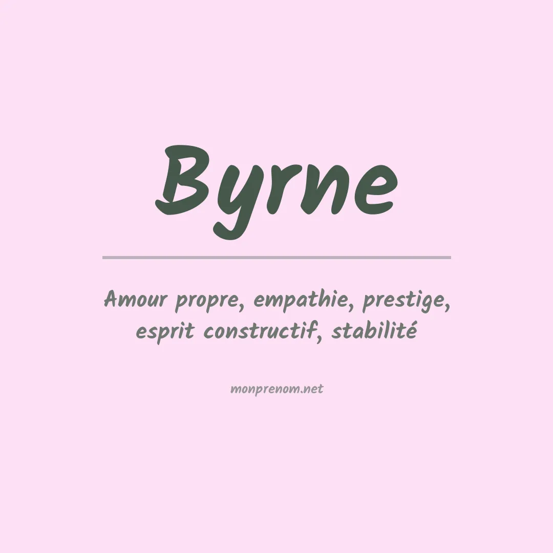 Prénom Byrne