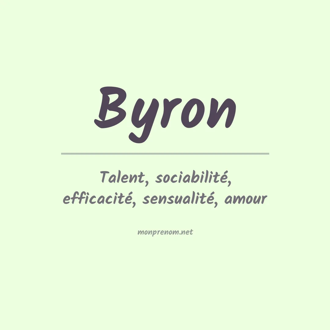 Prénom Byron