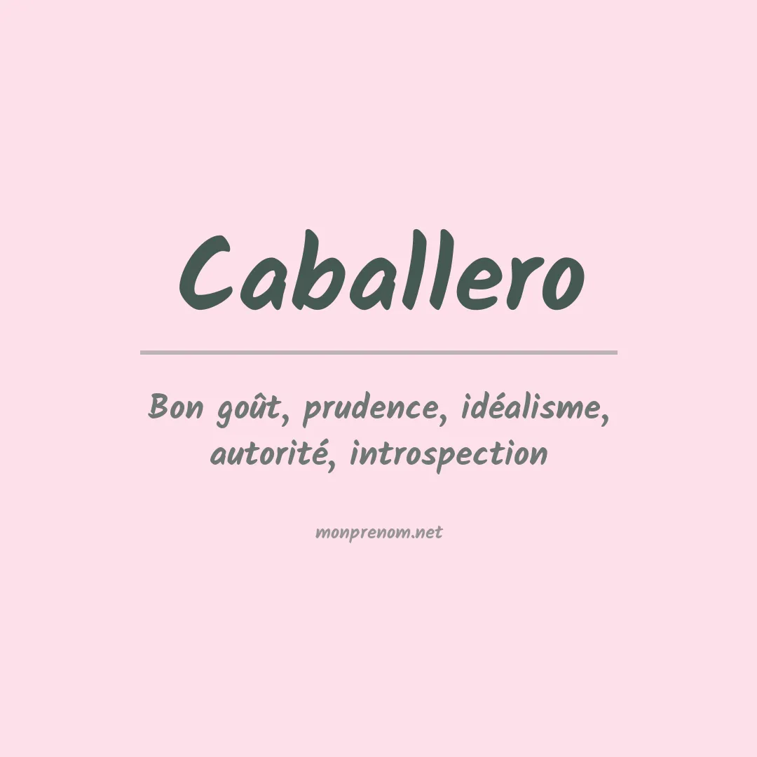 Prénom Caballero