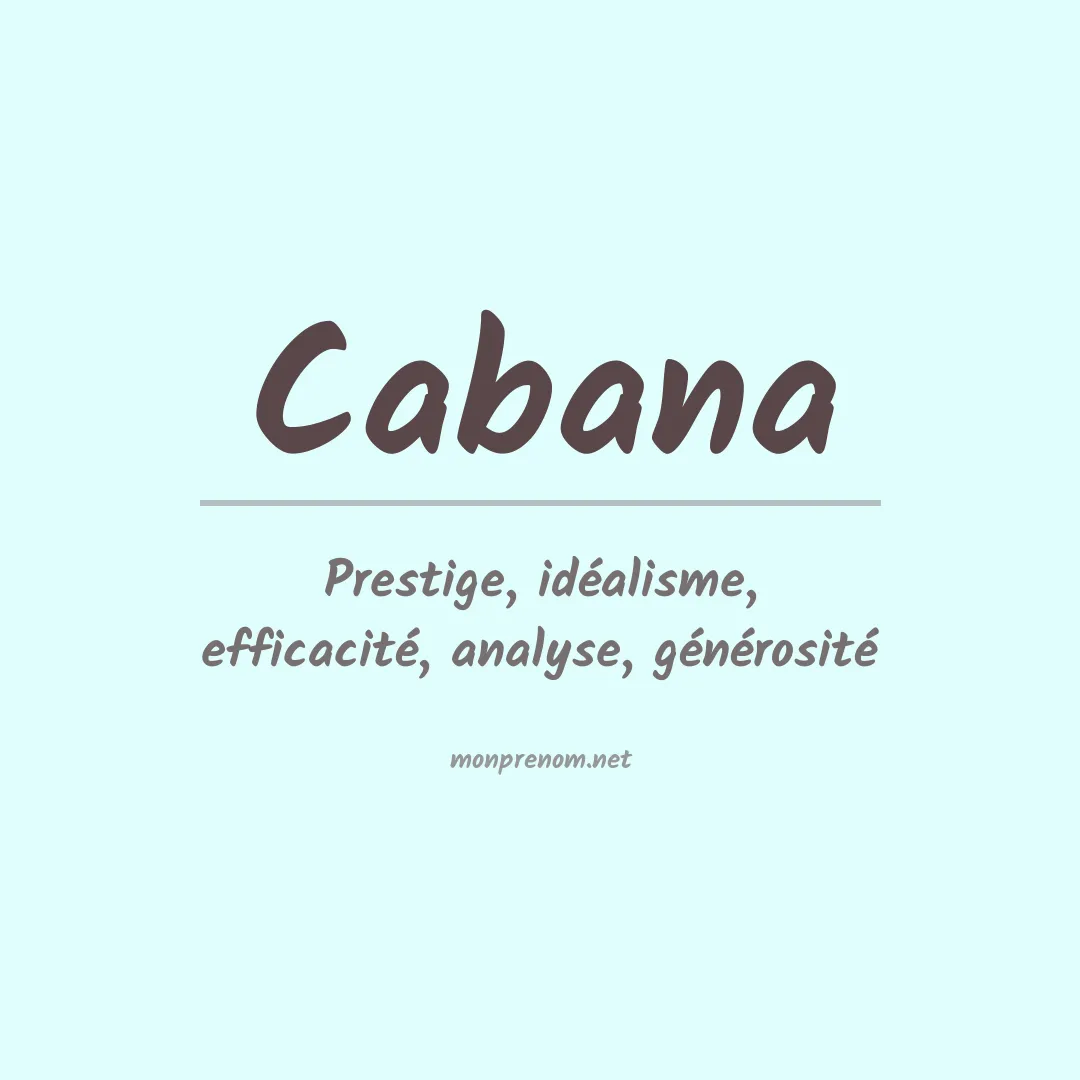 Prénom Cabana