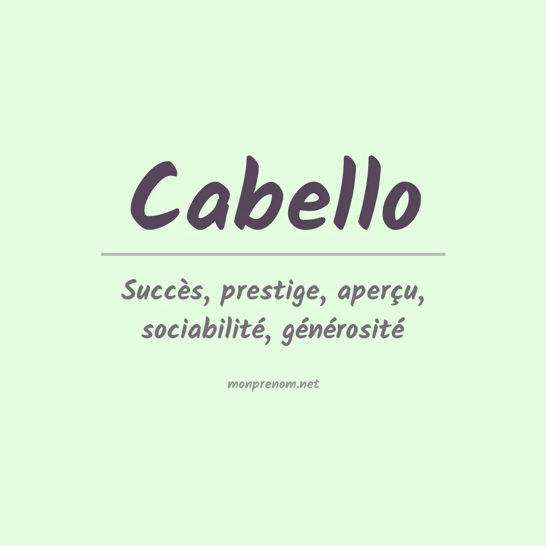 Prénom Cabello