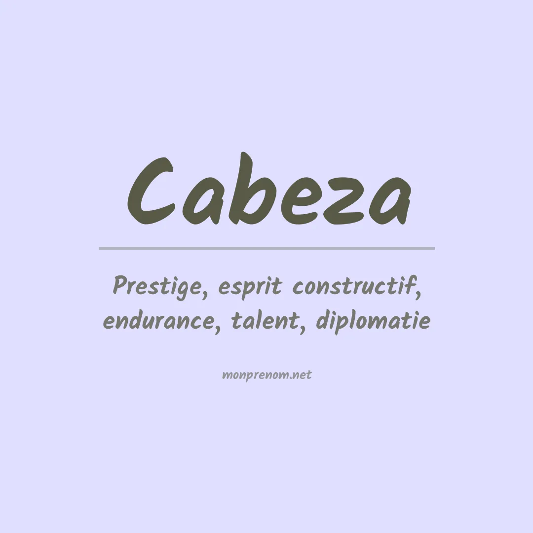 Prénom Cabeza