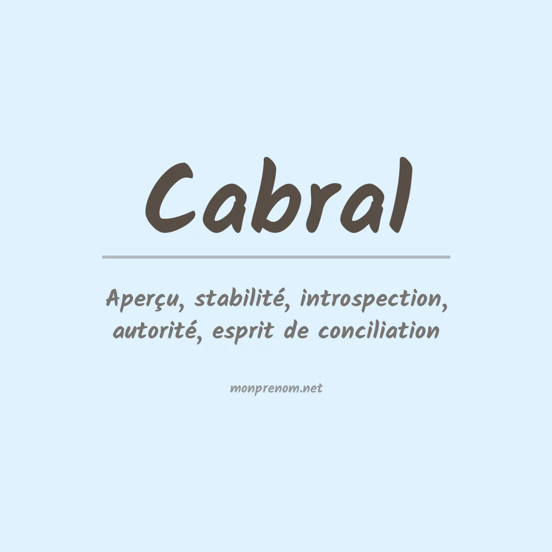 Prénom Cabral