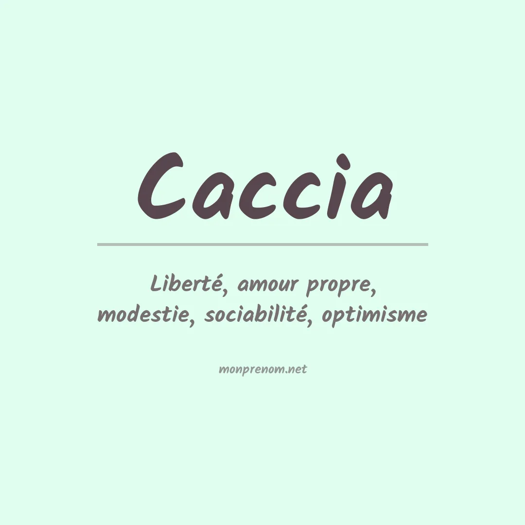 Prénom Caccia