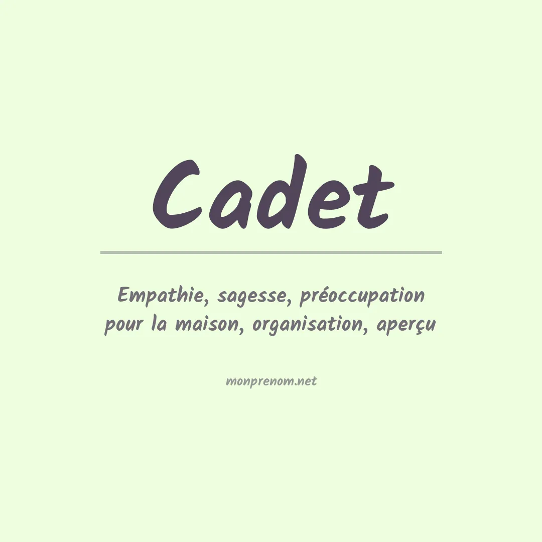 Prénom Cadet