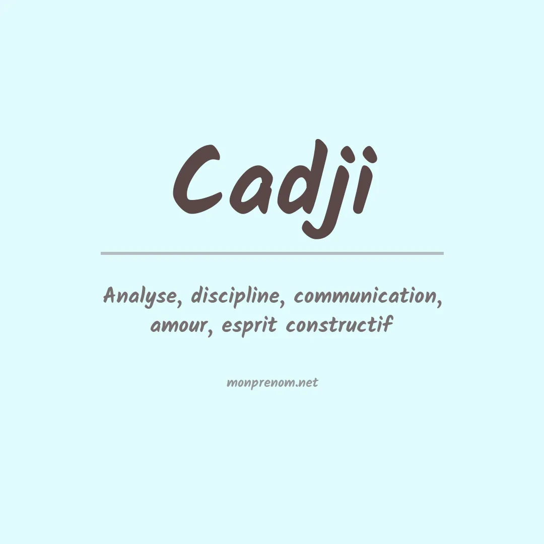 Prénom Cadji