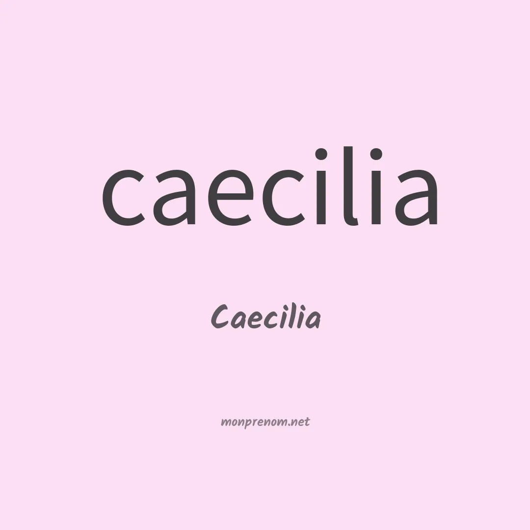 Caecilia en chinois