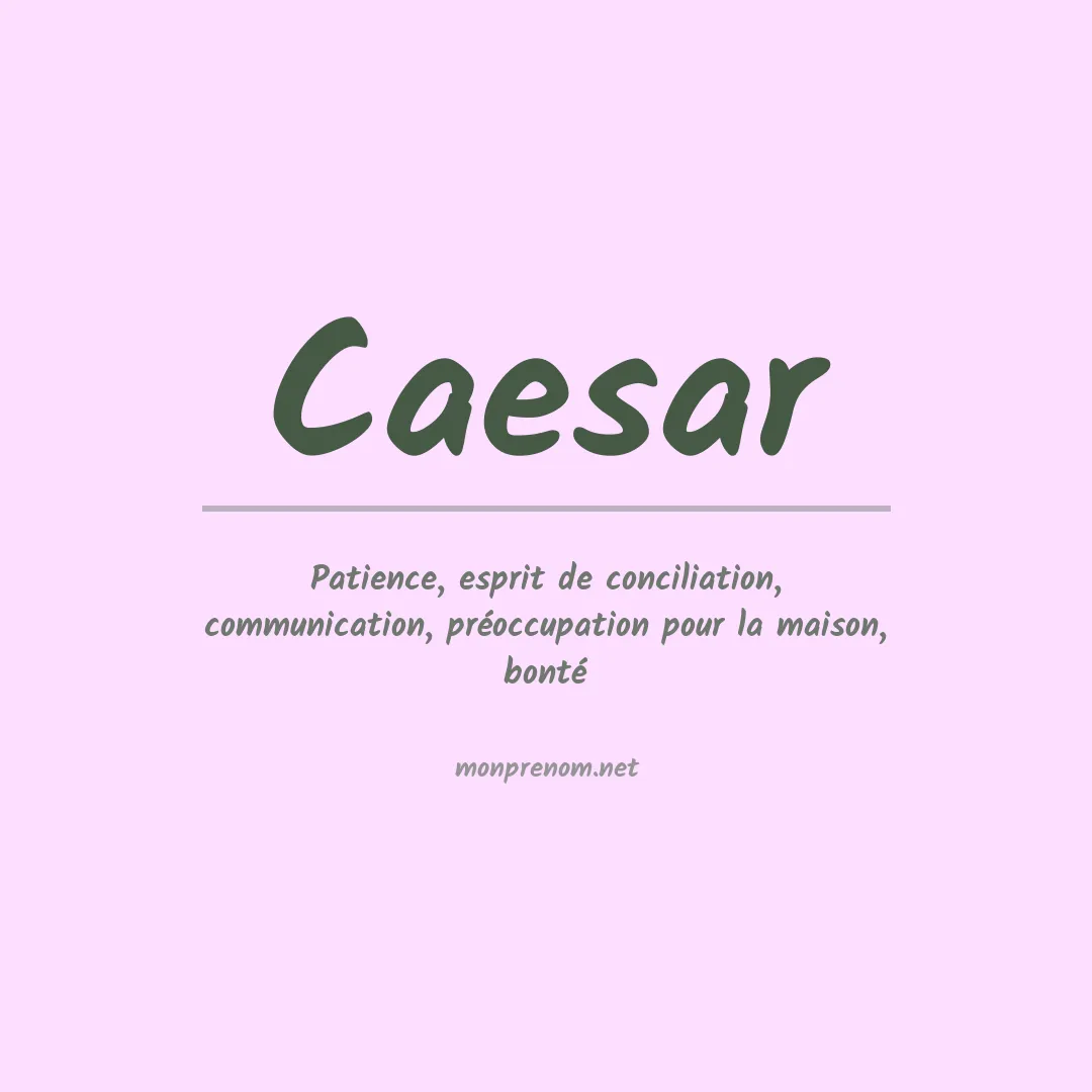 Prénom Caesar