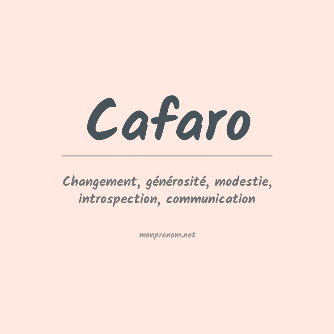 Prénom Cafaro