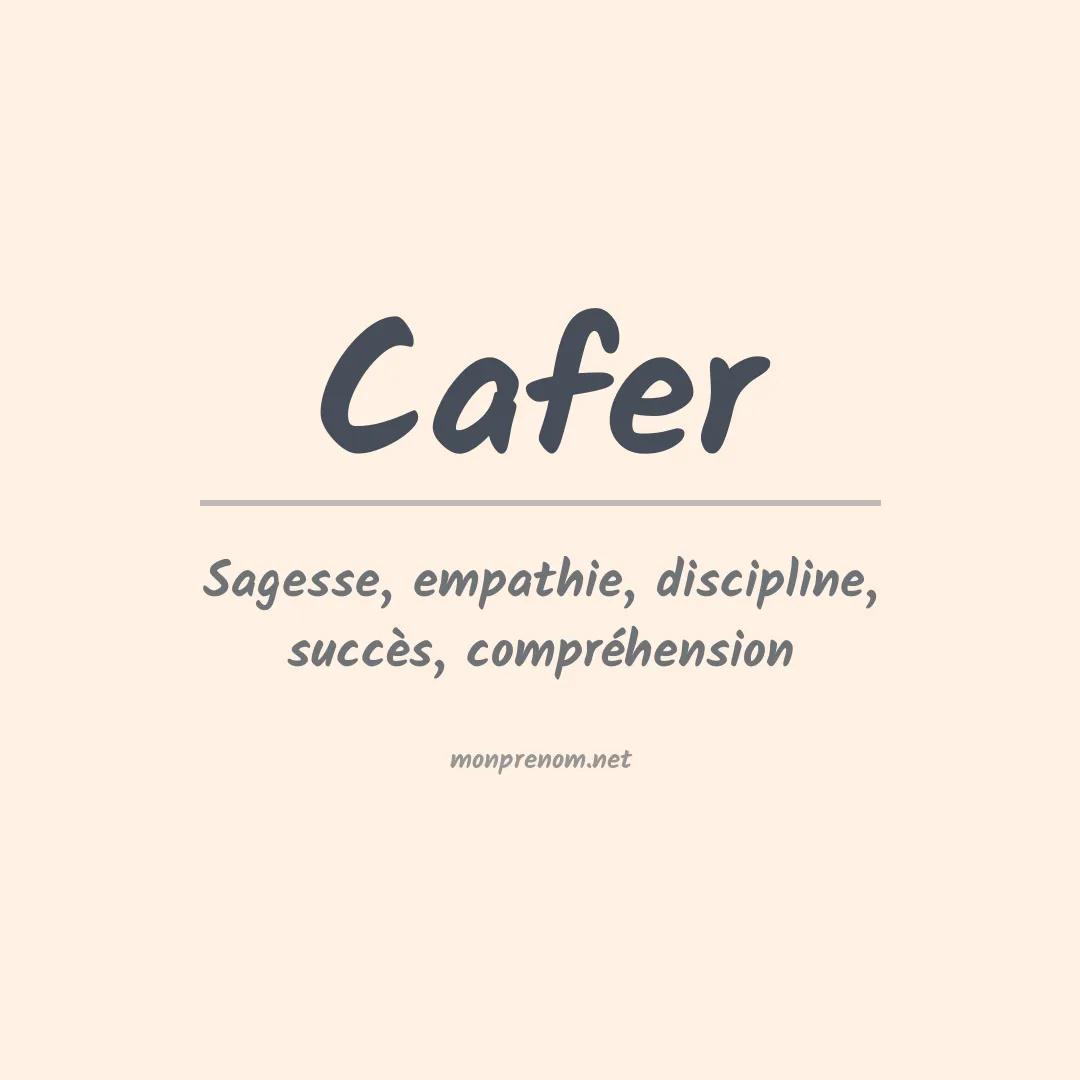 Prénom Cafer