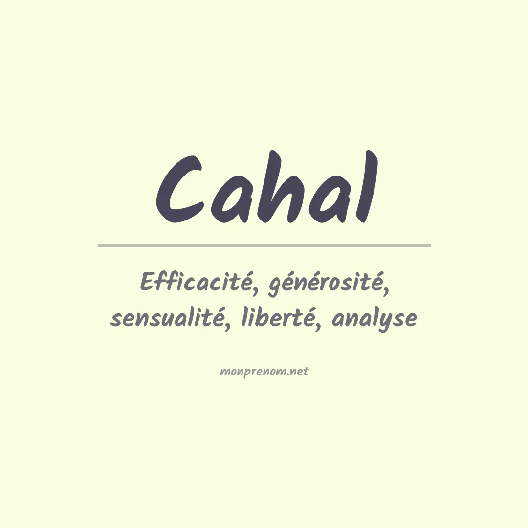 Signification du prénom Cahal