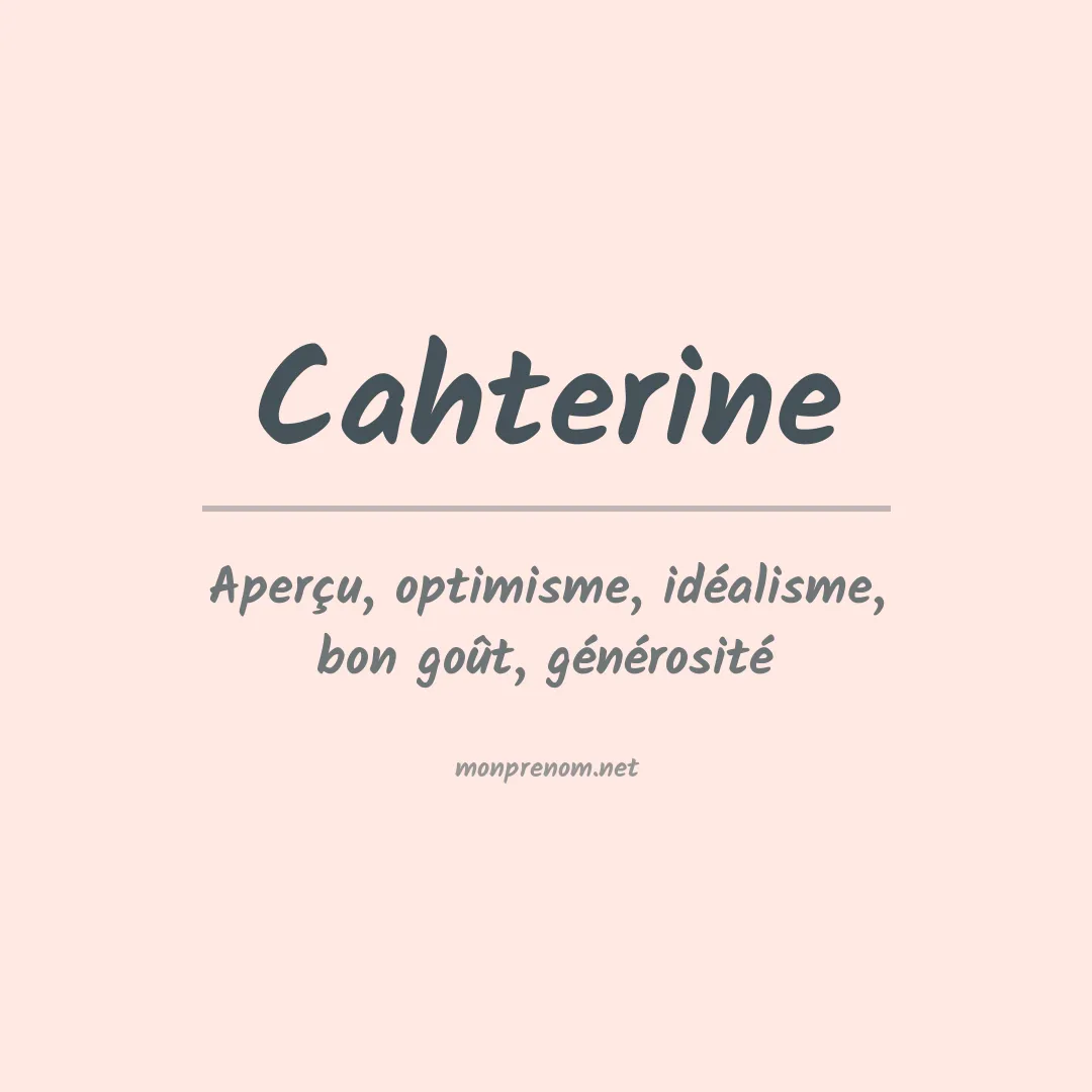 Prénom Cahterine