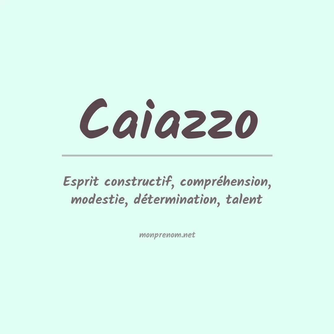 Prénom Caiazzo