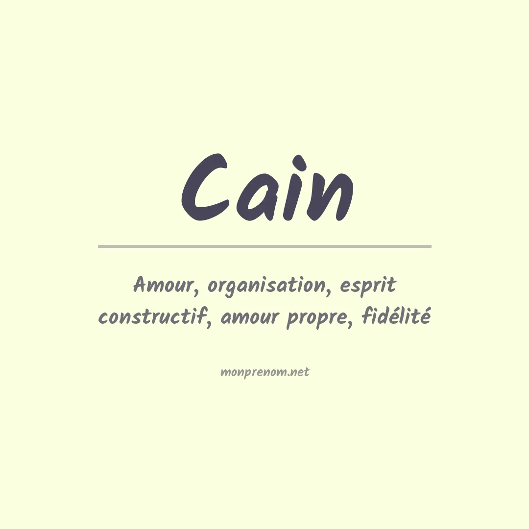 Prénom Cain