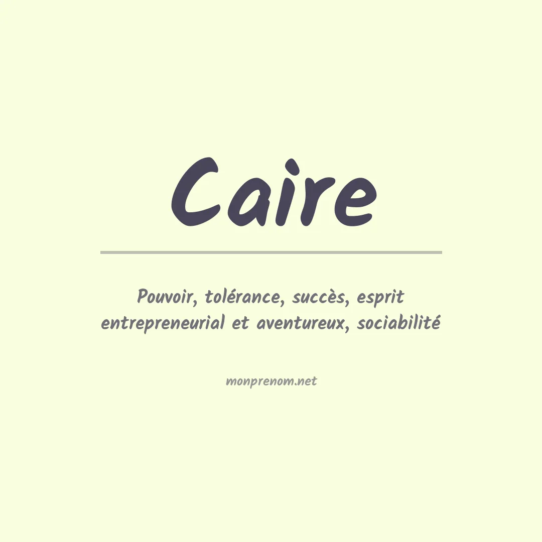 Prénom Caire