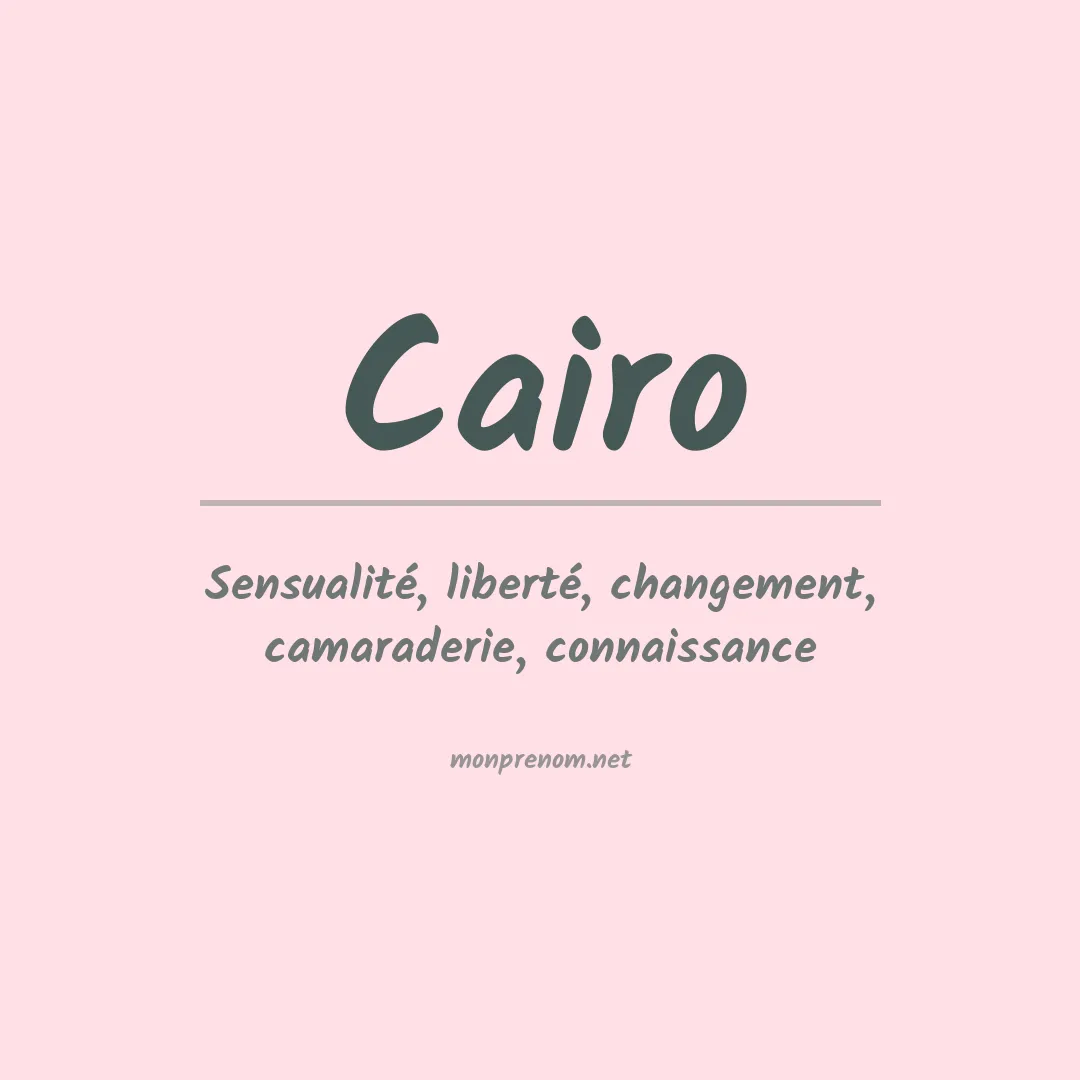 Prénom Cairo