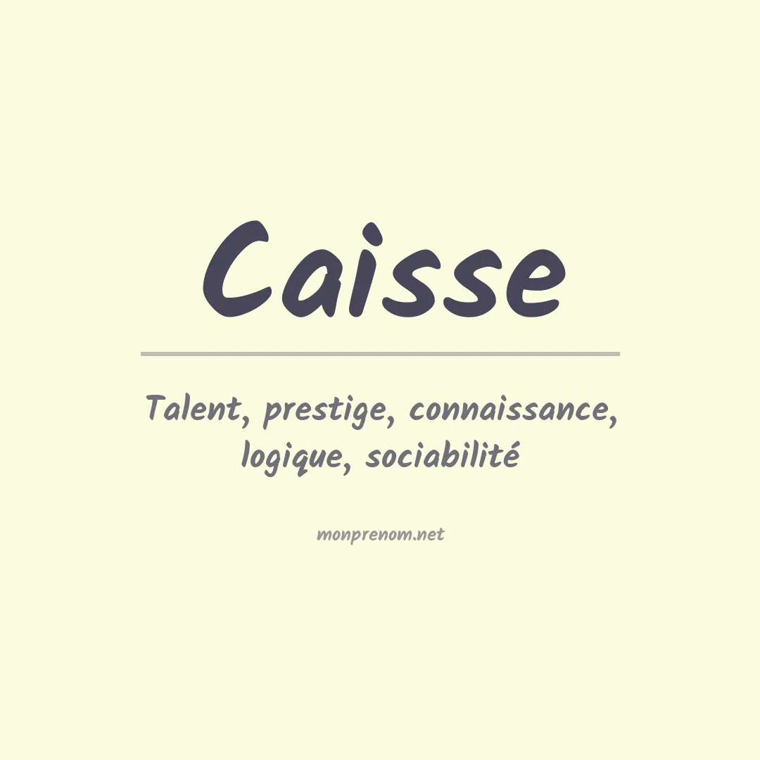 Prénom Caisse