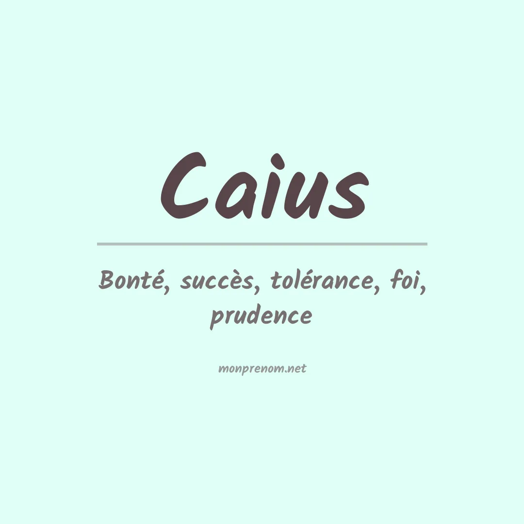 Prénom Caius