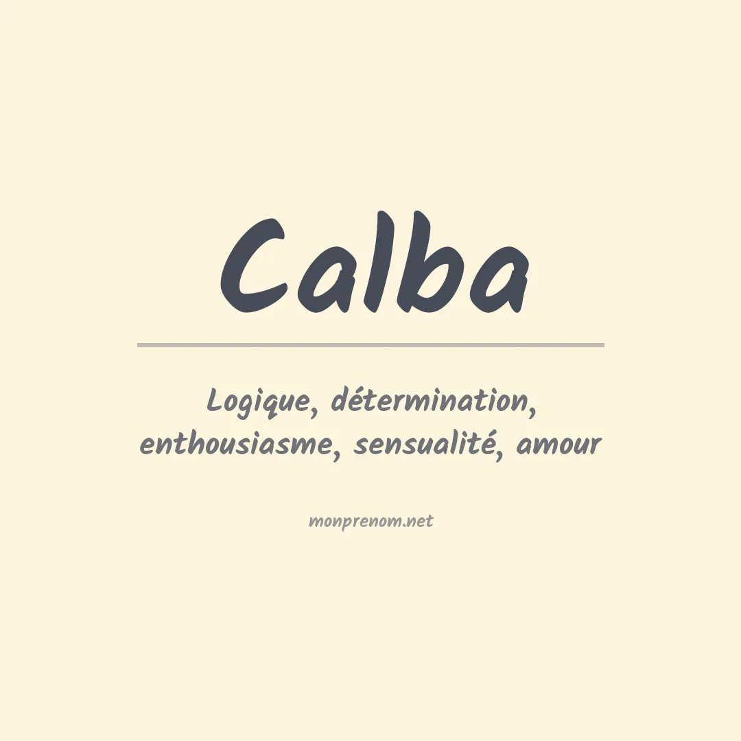 Signification du prénom Calba