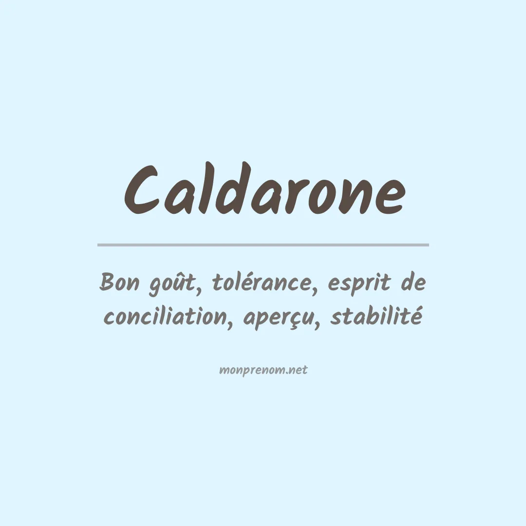 Prénom Caldarone