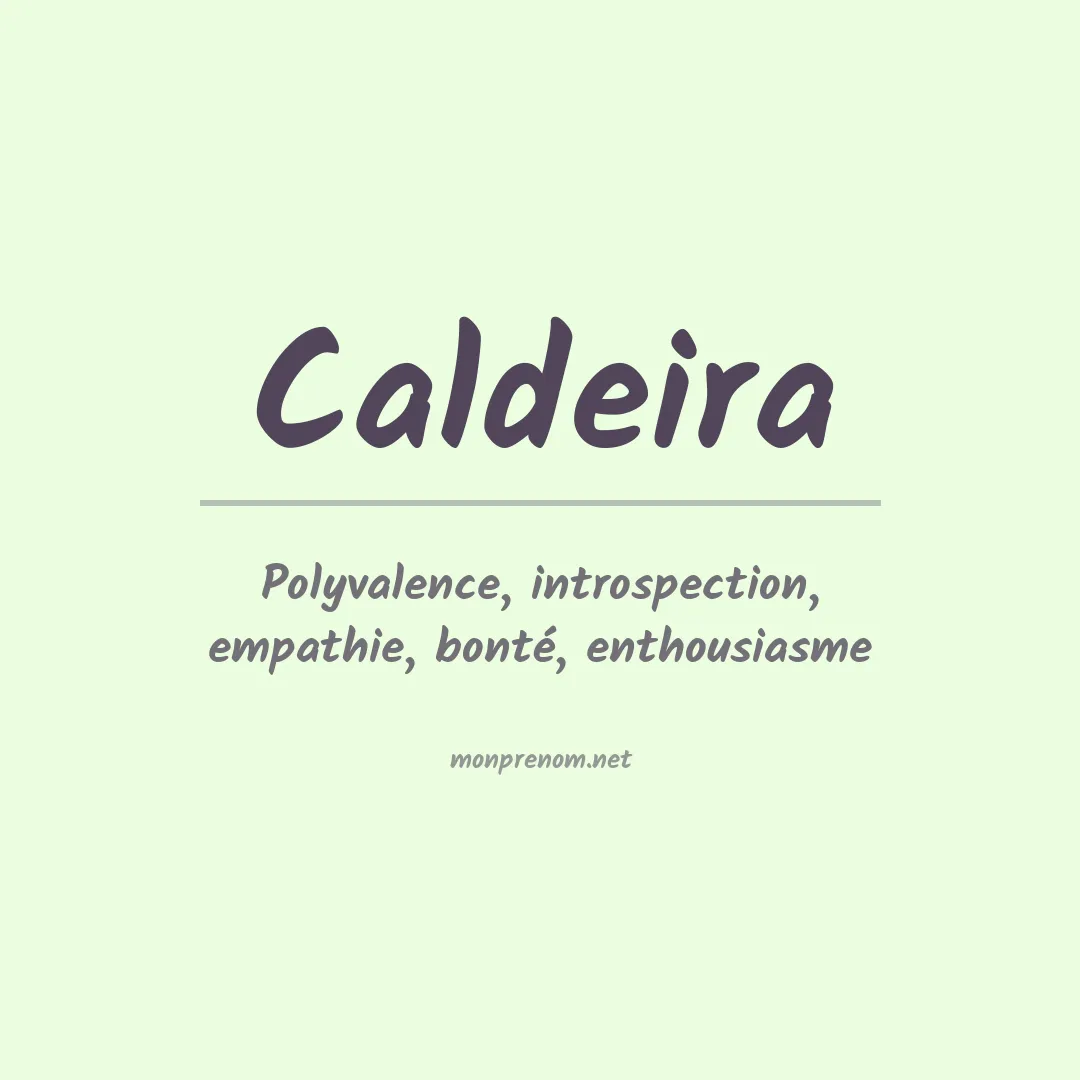 Prénom Caldeira