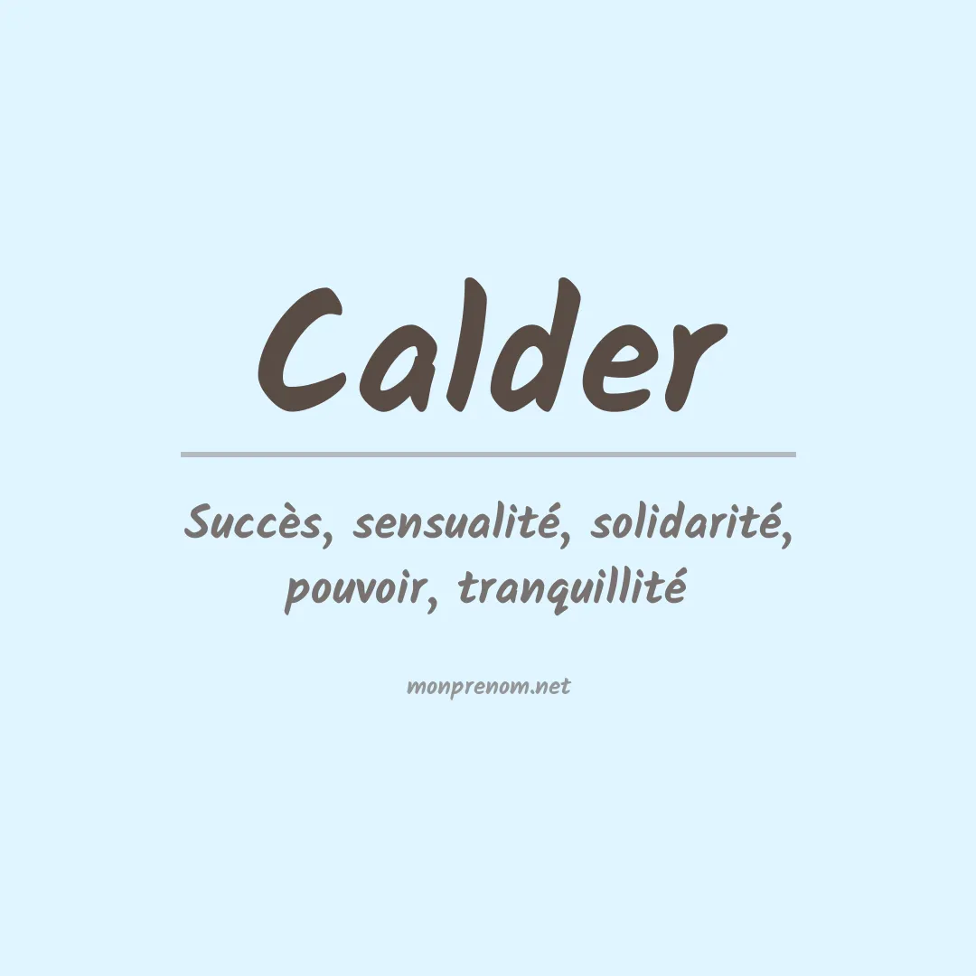 Prénom Calder