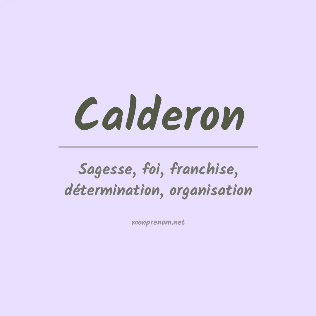 Prénom Calderon