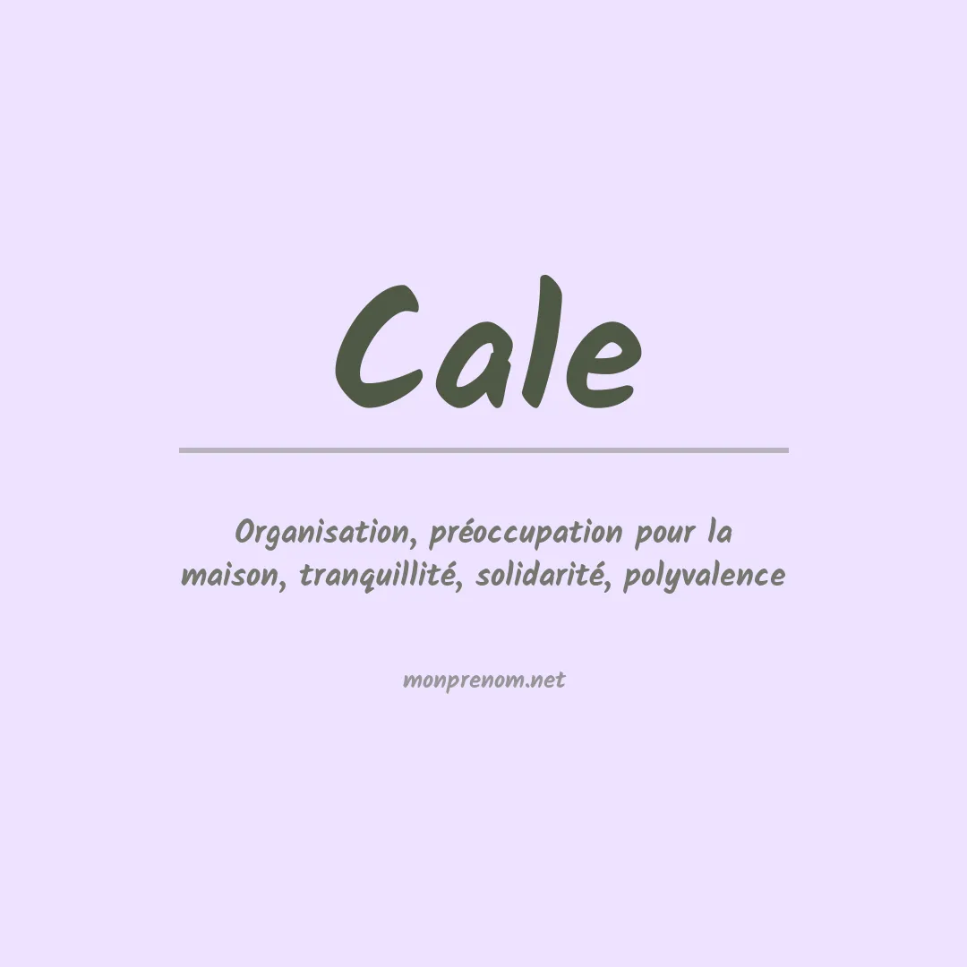 Prénom Cale