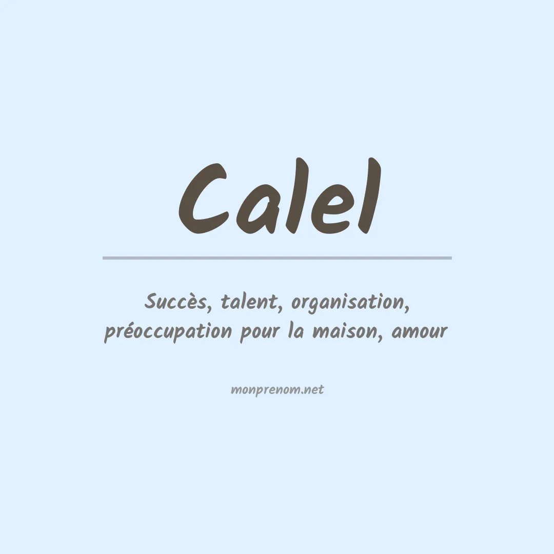 Prénom Calel