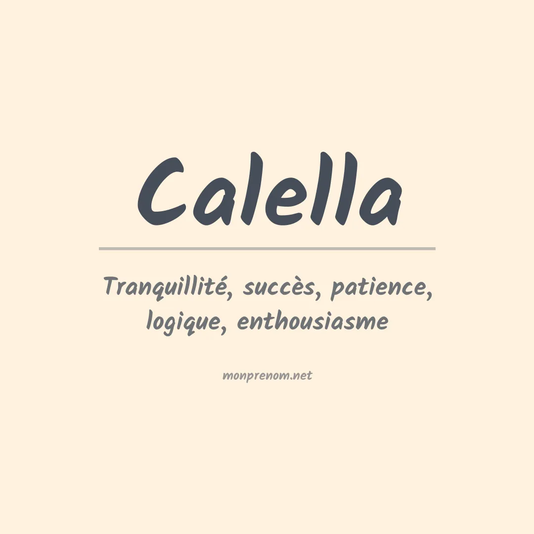 Signification du prénom Calella