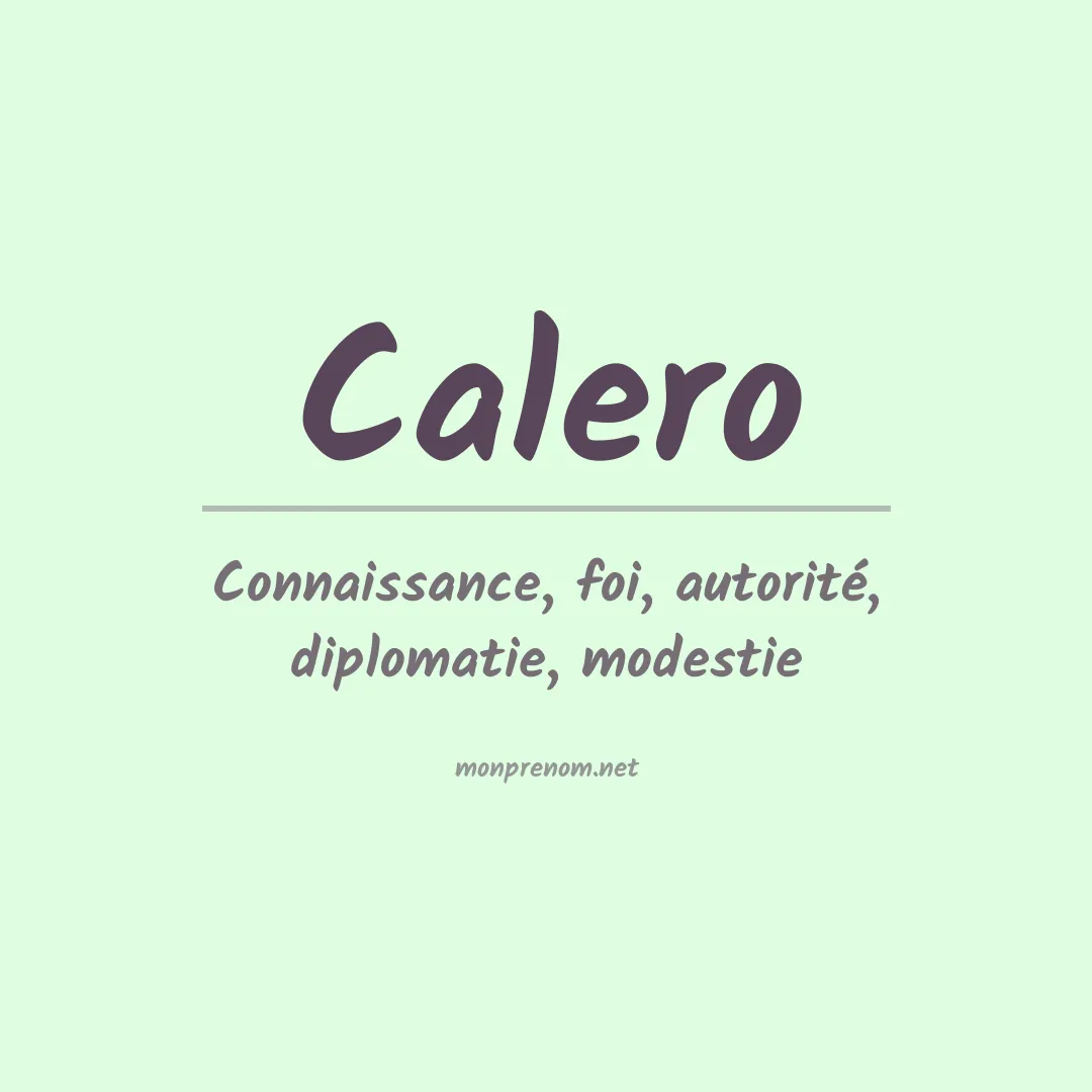 Prénom Calero