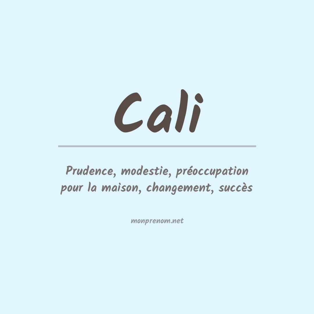 Prénom Cali