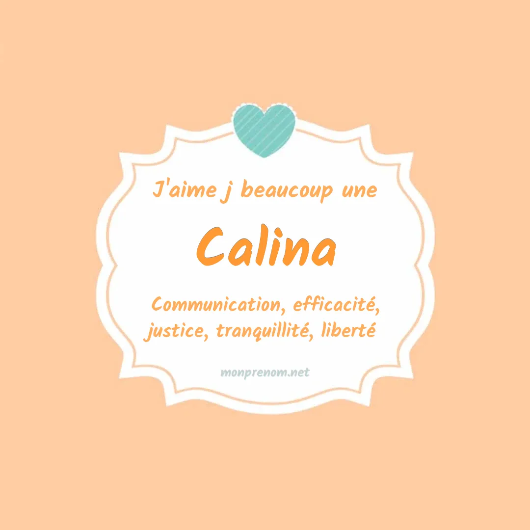 J'aime beaucoup Calina