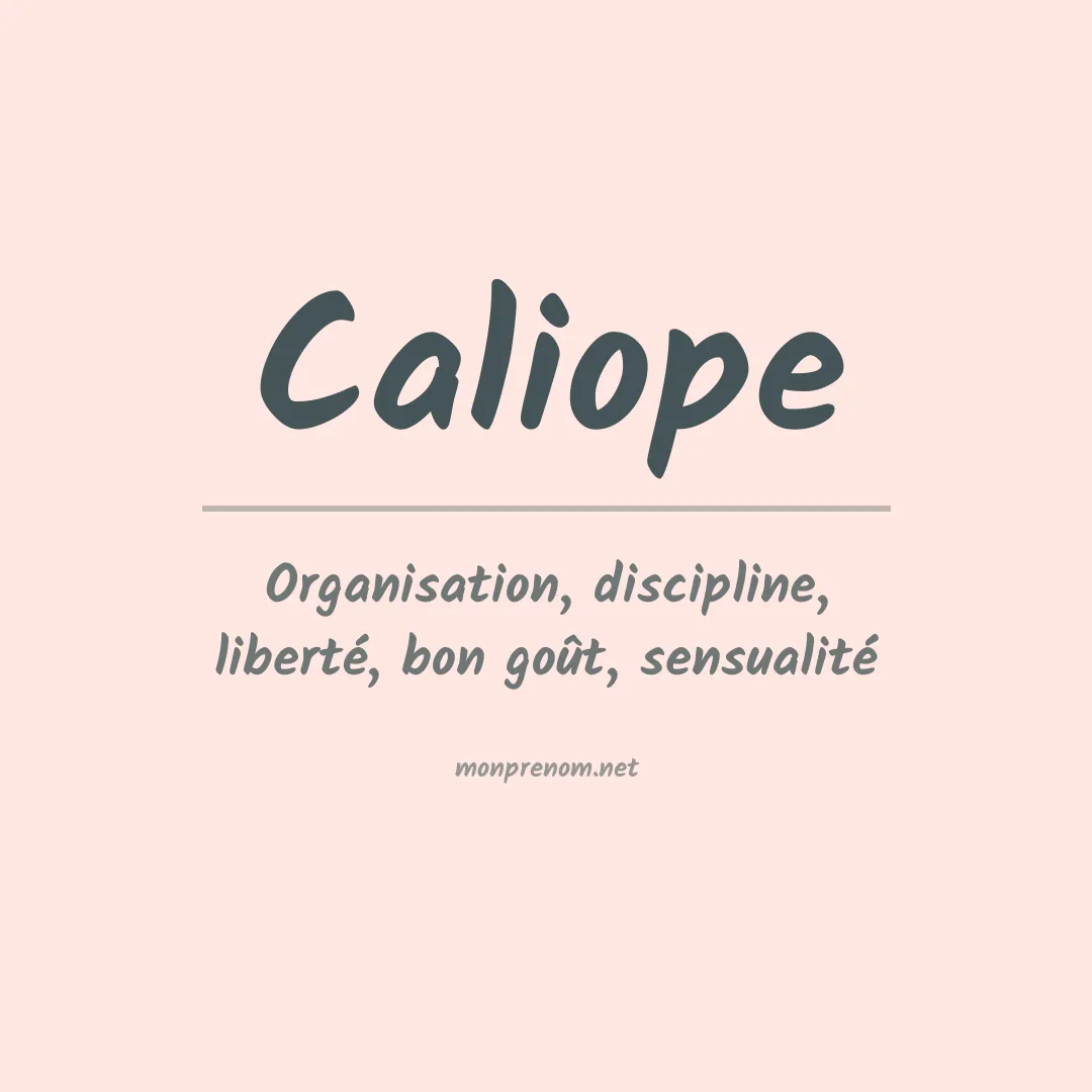 Signification du prénom Caliope