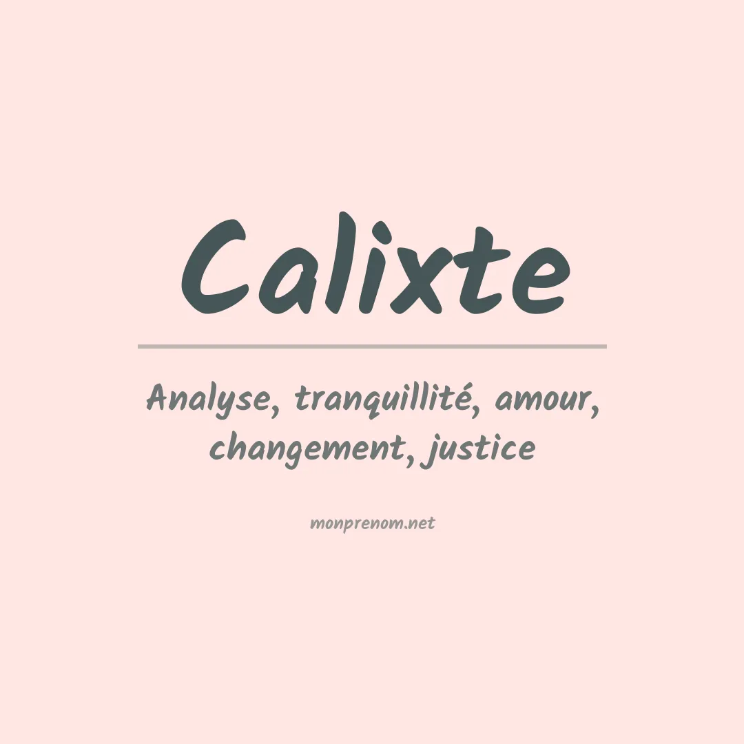 Prénom Calixte