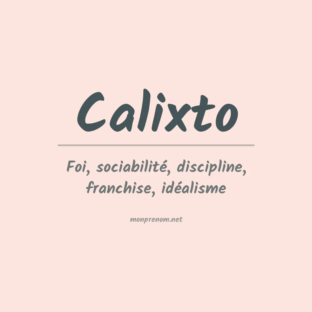Prénom Calixto