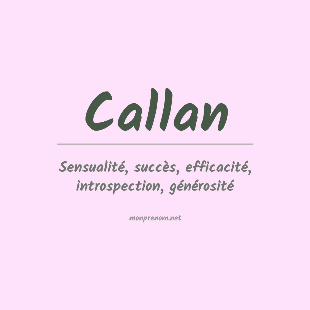 Prénom Callan