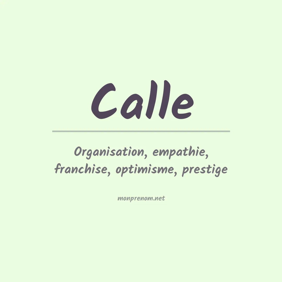 Prénom Calle