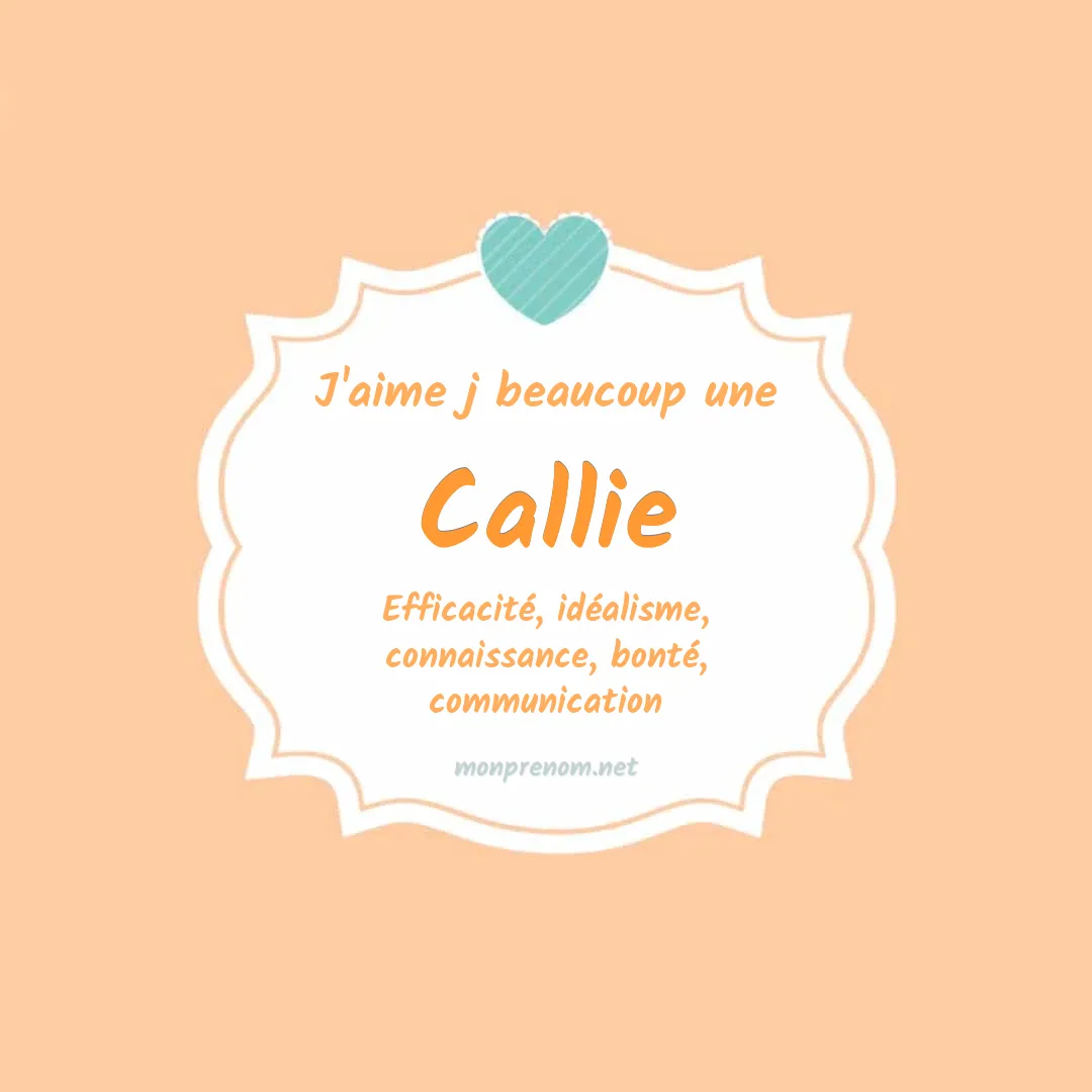 J'aime beaucoup Callie
