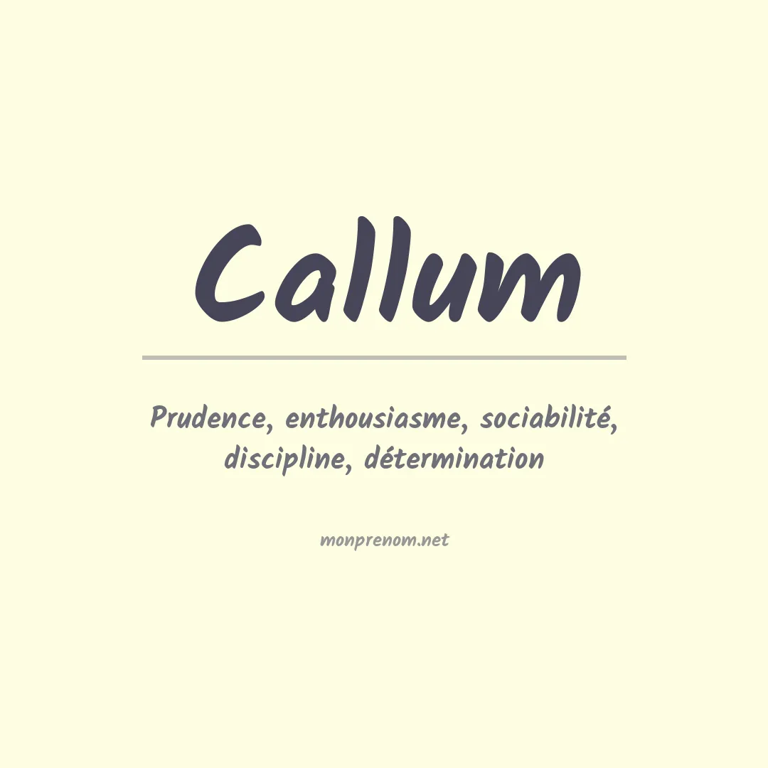 Signification du prénom Callum