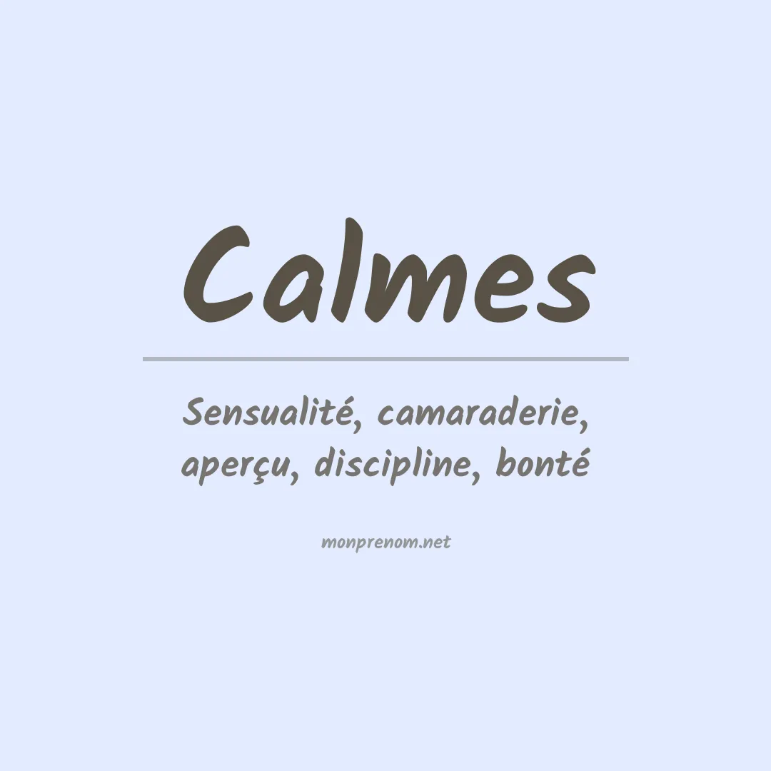 Prénom Calmes