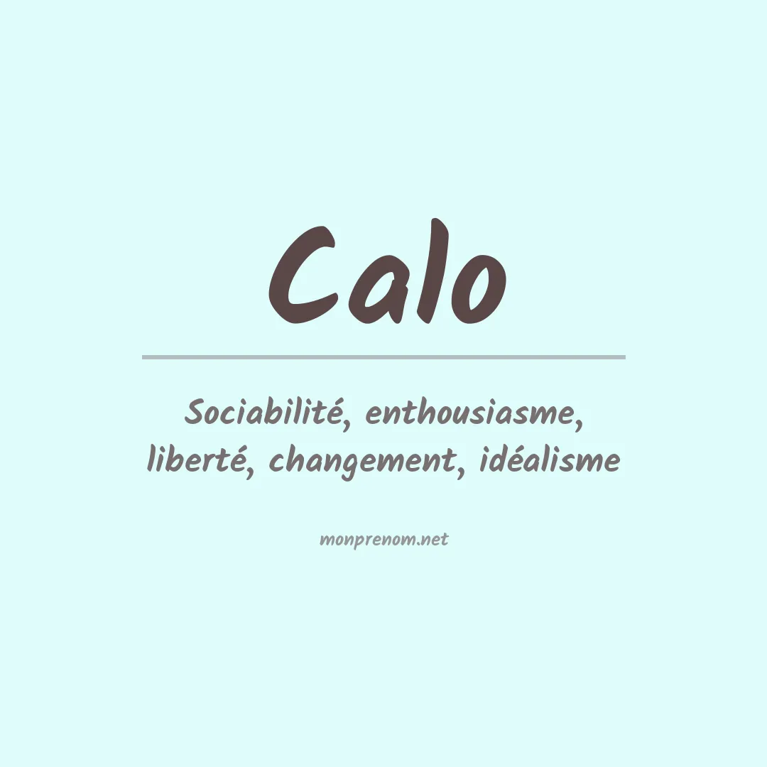 Prénom Calo